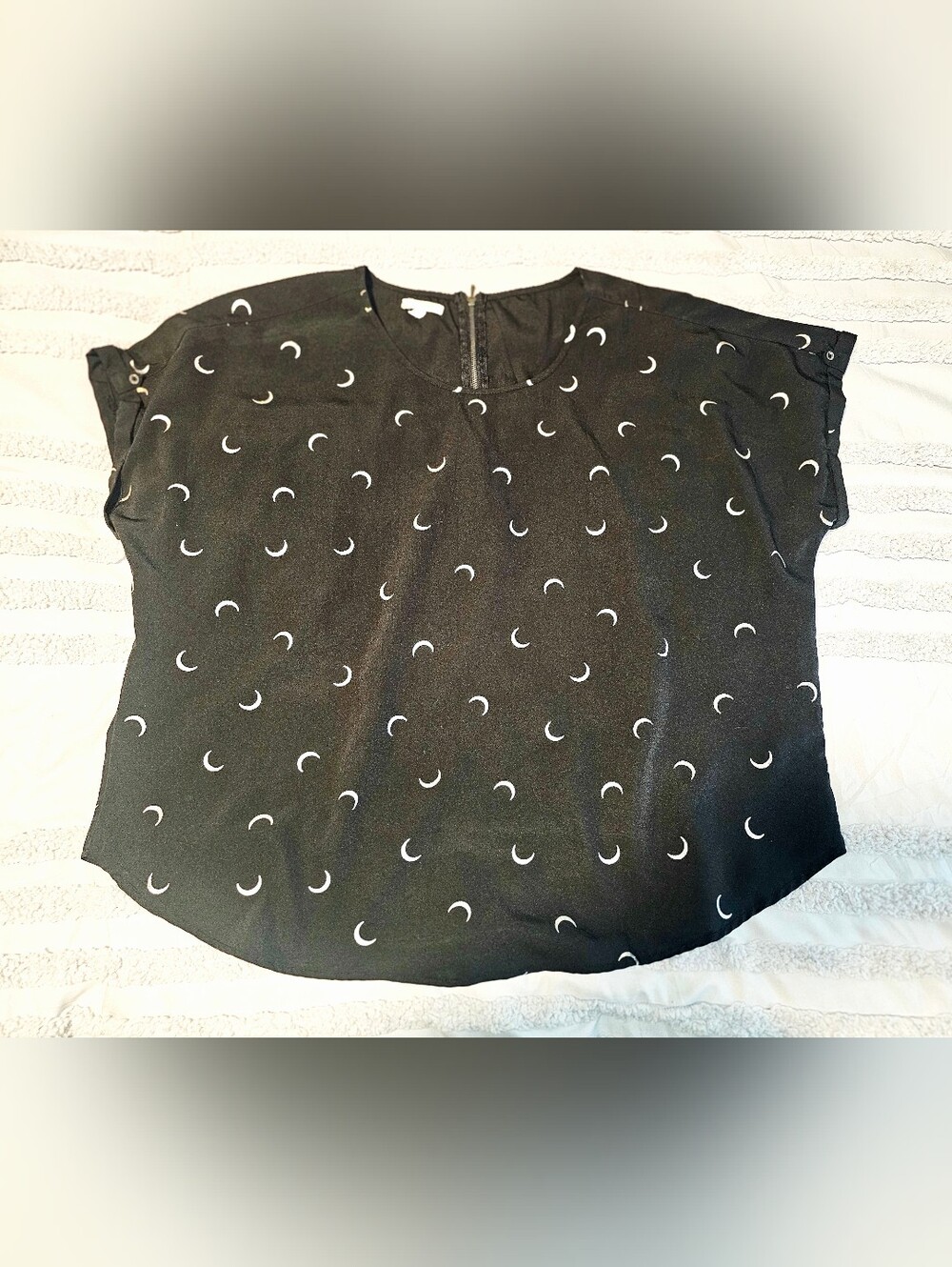 Maurices Black Top with Silver Moons XXL